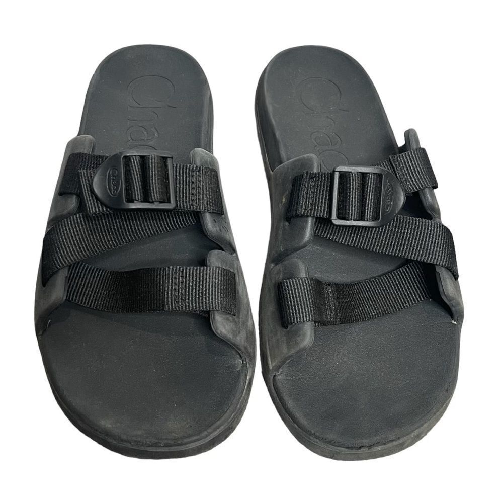 Chaco Kids Chillos Slide Slip-On Sandals in Black Size 5M Youth Lounge Beach